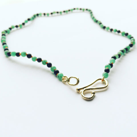 Emerald and Agate Choker Necklace