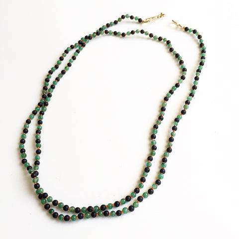 Agate and Emerald Necklace