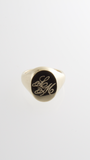 Personalized Signet Oval Ring