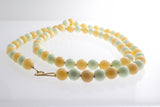 Honey Jade and Lemon Chrysoprase necklace