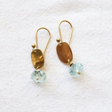 Aquamarine and Pebble Earrings